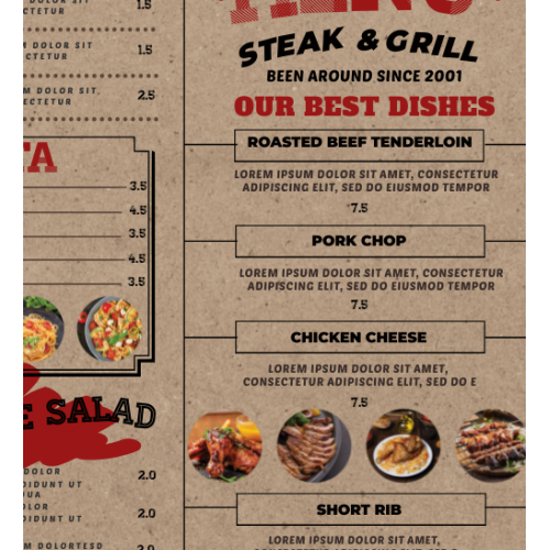 Buffet Menu