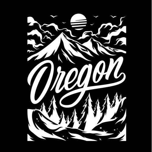 Oregon Mountain Nature Illustrations
