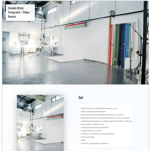 Photography loft / studio website thumb