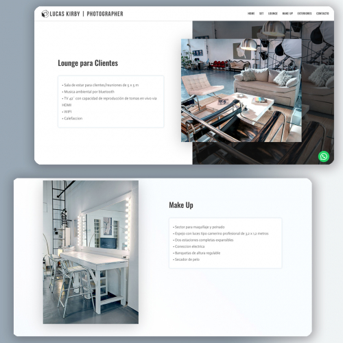 Photography loft / studio website