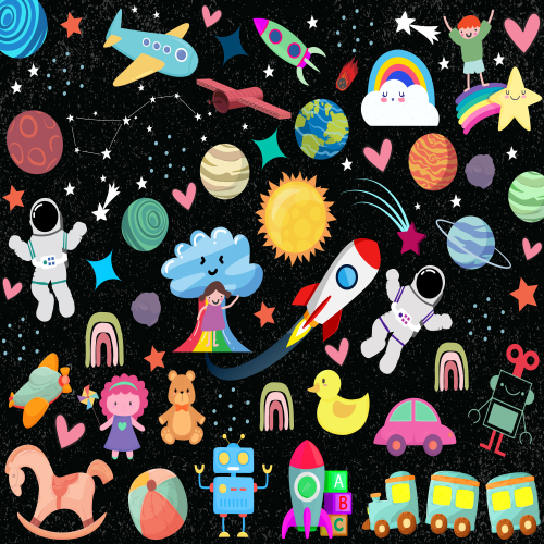 Planets and Astronauts Pattern