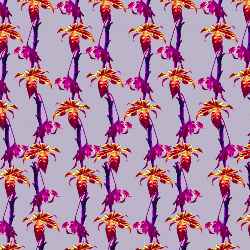 tropical leaf stripe - lilac