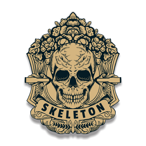skeleton logo illustrasi thumb