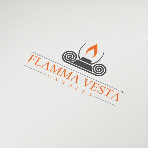 Flamma Vesta Candles logo design