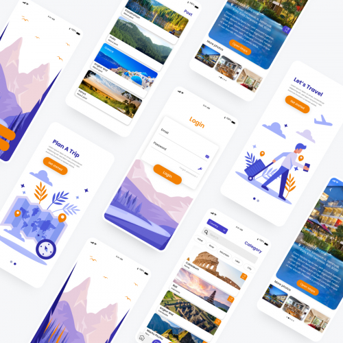 Travel application concept thumb