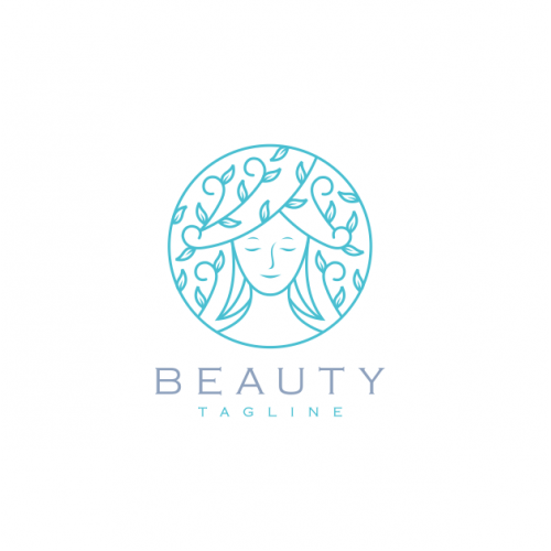 Beauty Logo Branding Concept With Business Card