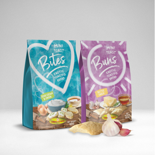 Double Baked Bread Bites Packaging