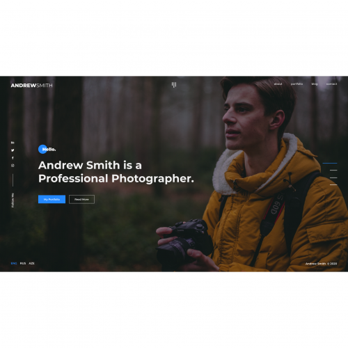 Photography Portfolio Website | Web Design #1