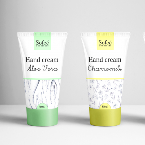 Hand cream label design