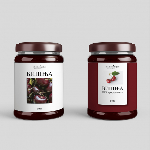 Jam jar label design