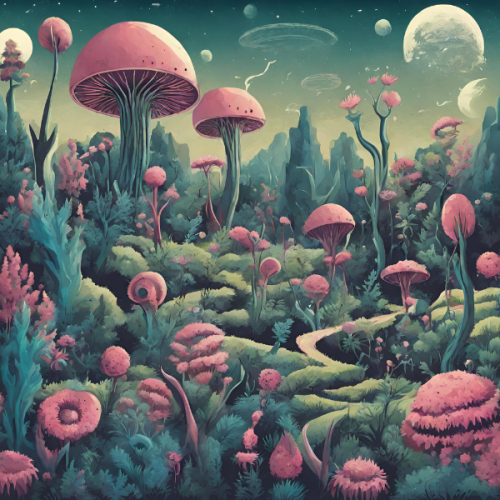 Strange Alien Planet Landscape