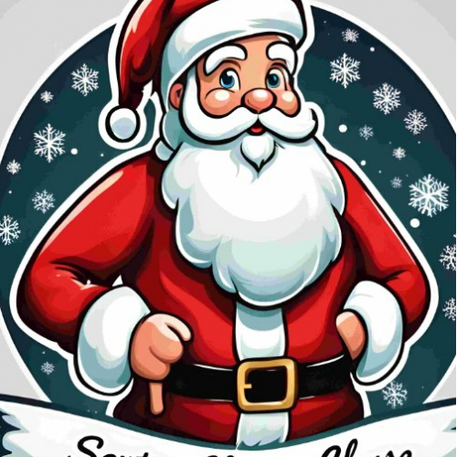 Christmas design logo for customizable items