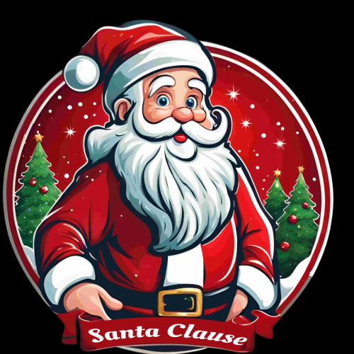 Santa clause Christmas design transparent background