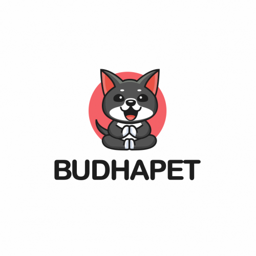 budha and pet logo combination