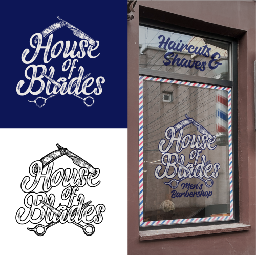 House of Blades Barber Shop Logo