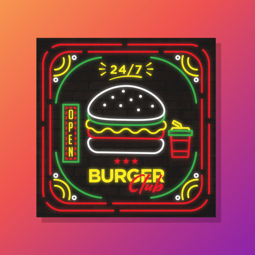 Burger Club Instagram Ad Design