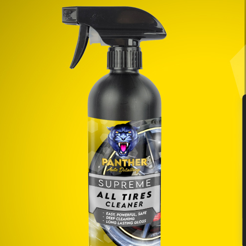 Tire Cleaner Spray Bottle and Label Design