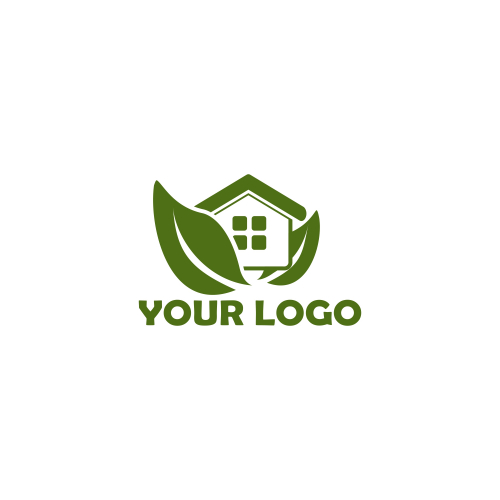 vector graphic green house logo