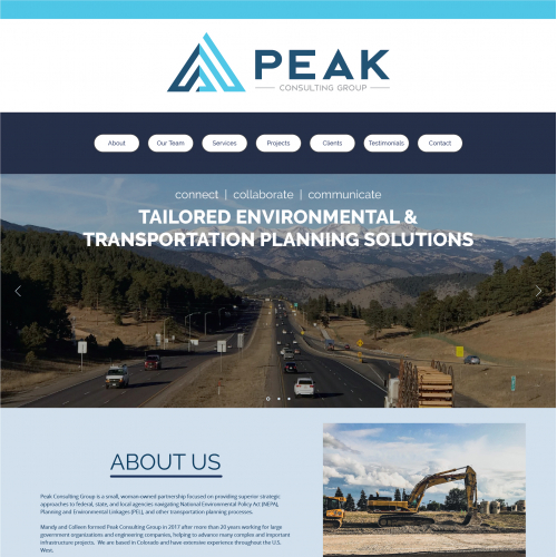 PEAK Consulting Landing Page Design