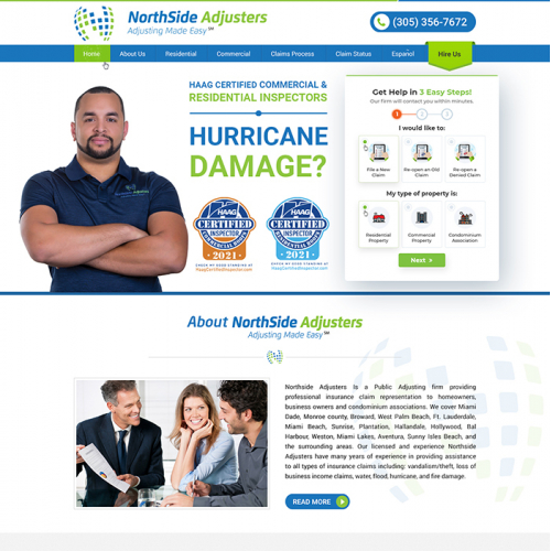 NorthSideAdjusters - Website Design and Development
