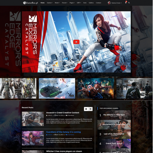 Gaming Website Design