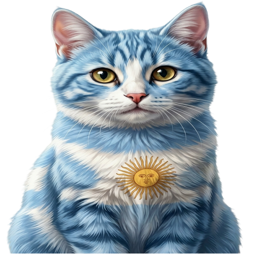 Argentina Patriotic Animal Series Cat