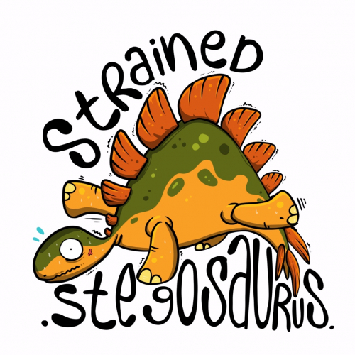 Strained stegosaurus