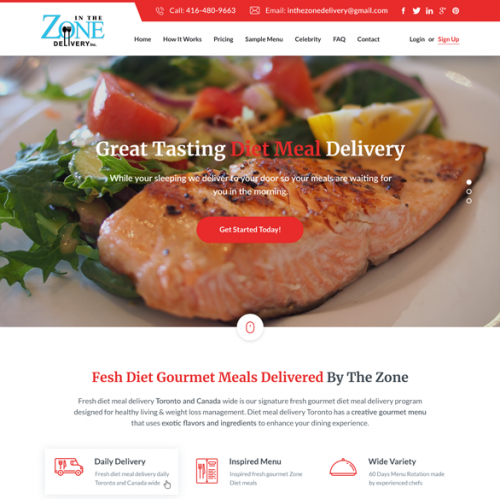 Food Delivery Company Web Design thumb