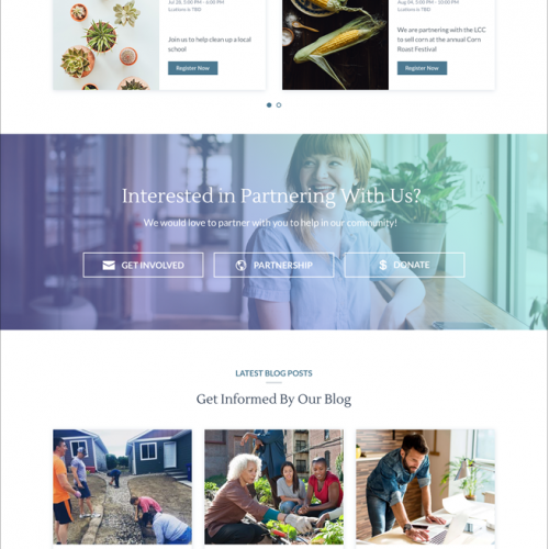 Society Events Web Design