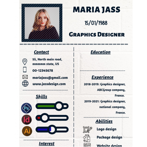 Graphics designer resume