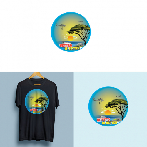 Miami Vice Style T-shirt Wetter is Better