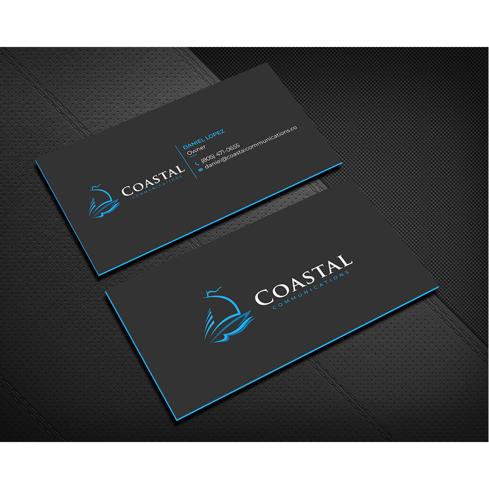 Design a powerful business card, modernize logo colors.