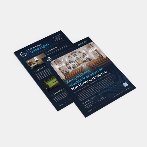 Modern Media Installation Flyer for Churches
