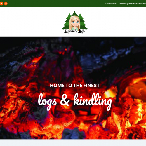 Leanna's Logs WordPress Website