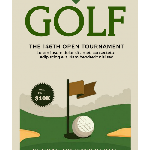 Golf open tournament