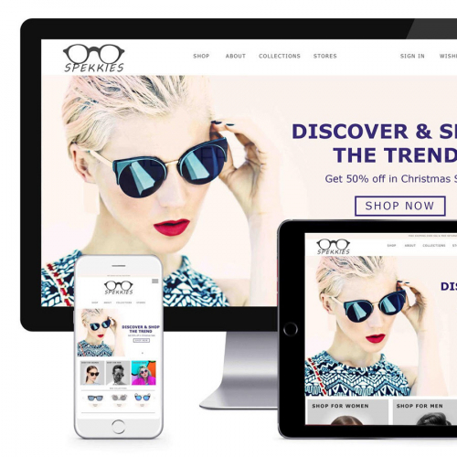 Optical Website Mockup