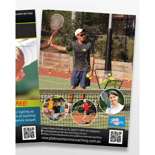 flyer design A5 coach tennis in AU thumb