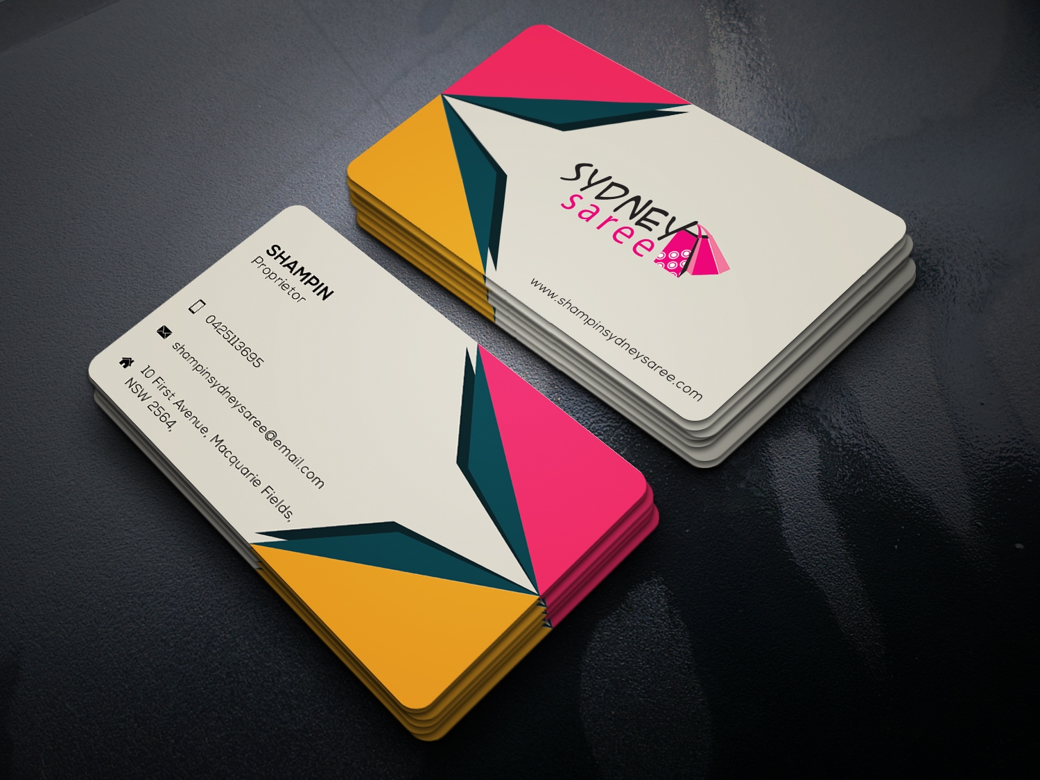 Business card thumb