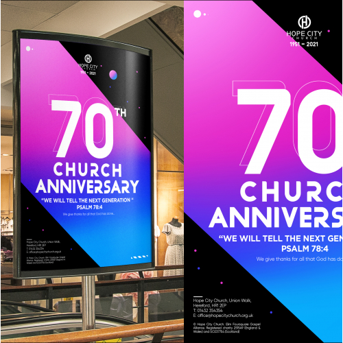 Church Anniversary Modern Poster