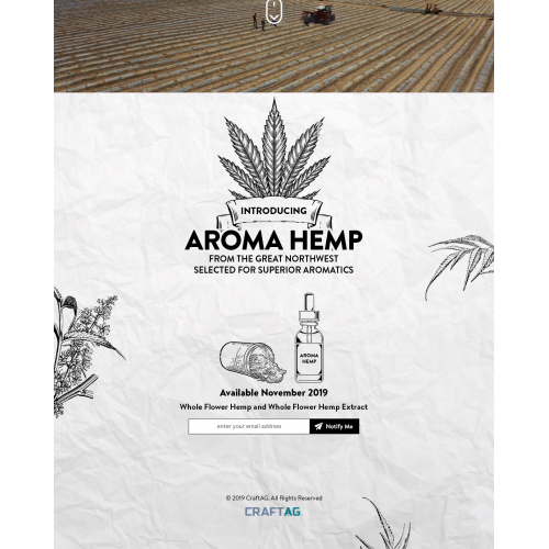 Aroma Hemp Landing Page