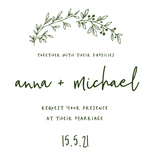 Letterpress Style Wedding Invitation