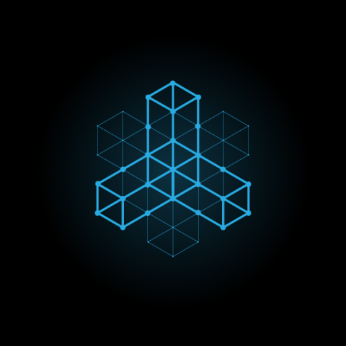 3D L initial geometric logo