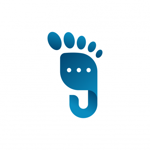 Footprints and chat logo