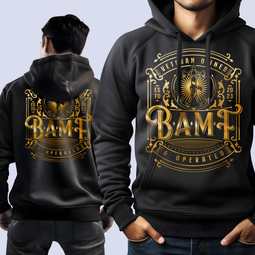 BAMF T Shirt design on hoddie