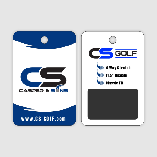 CS Golf Label Tag Design