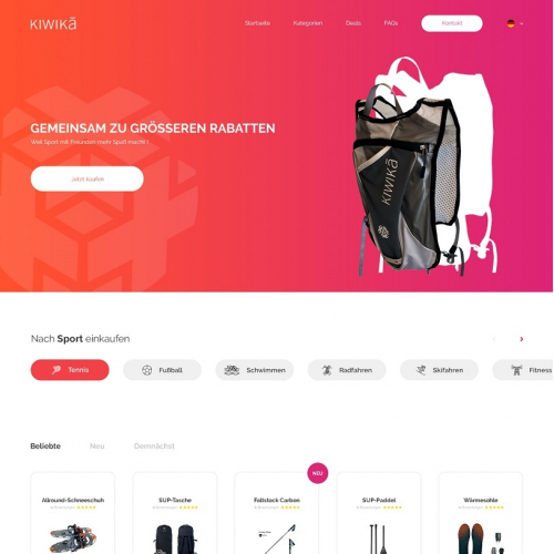 Sport Equipment Website