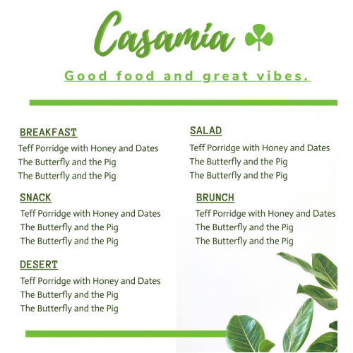 buffet menu design