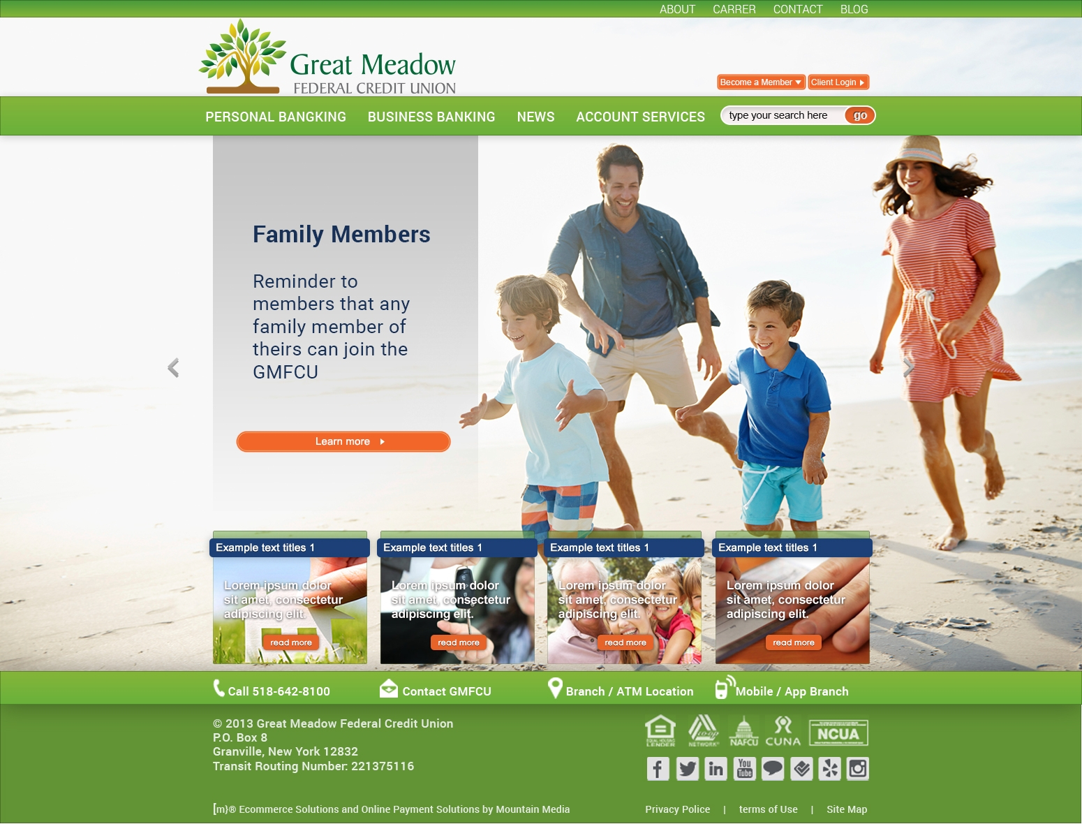 Website Design for Local Federal Credit Union