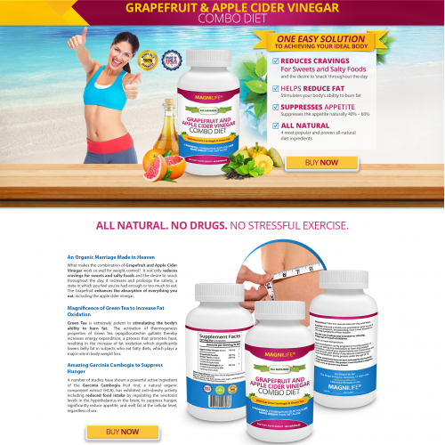 Landing page design for a supplement company thumb