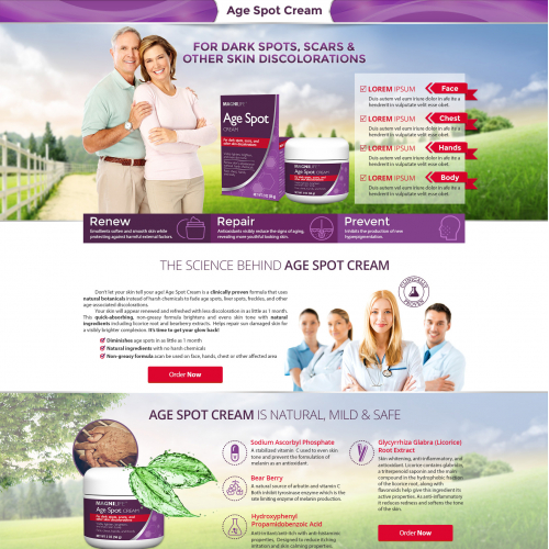 Landing page design for a supplement company thumb